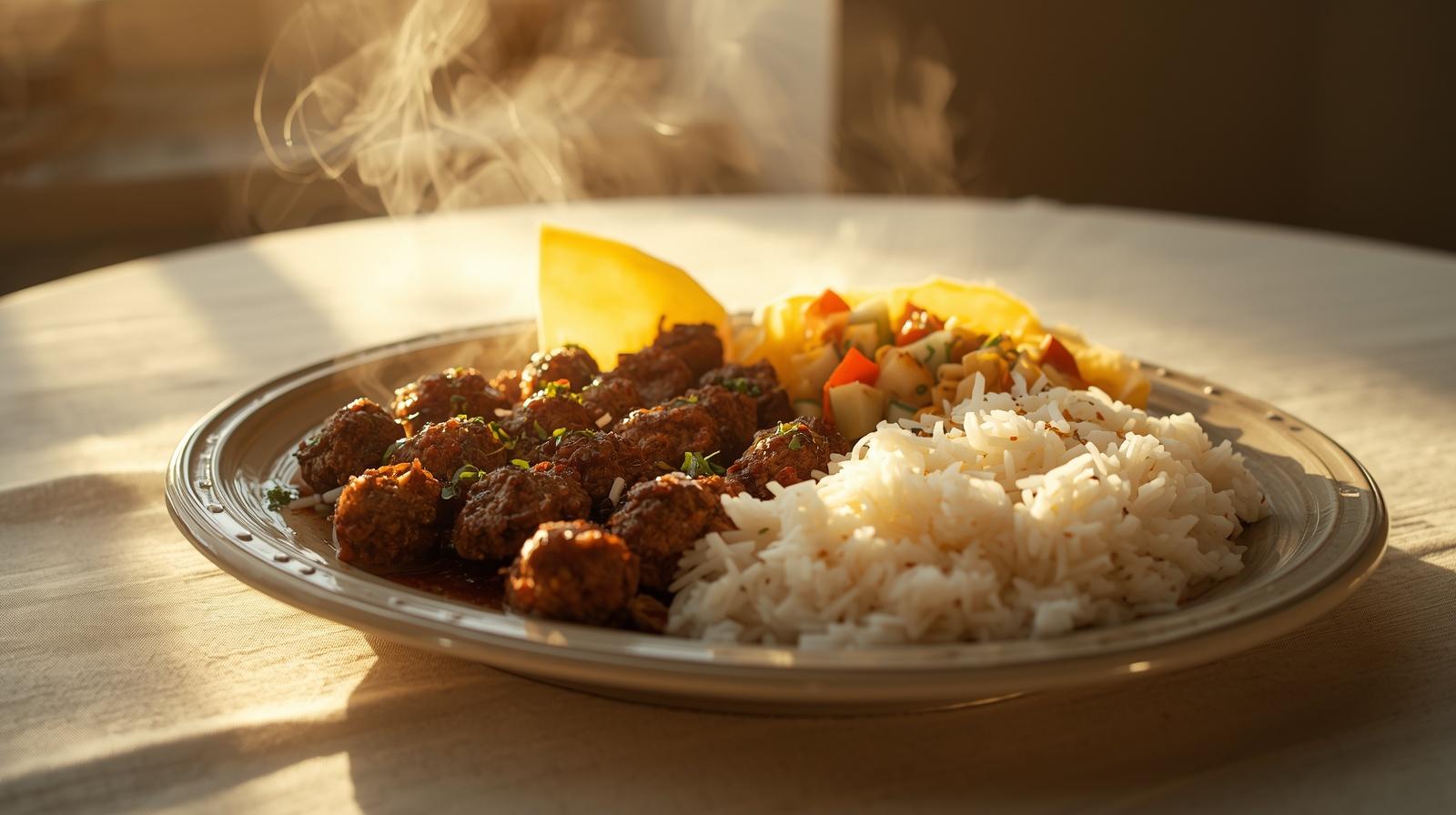 Persian Beef Kabob with Basmati Rice